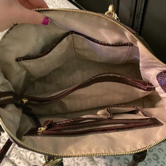 Michael kors burgundy snake print tote - Picture 4 of 4